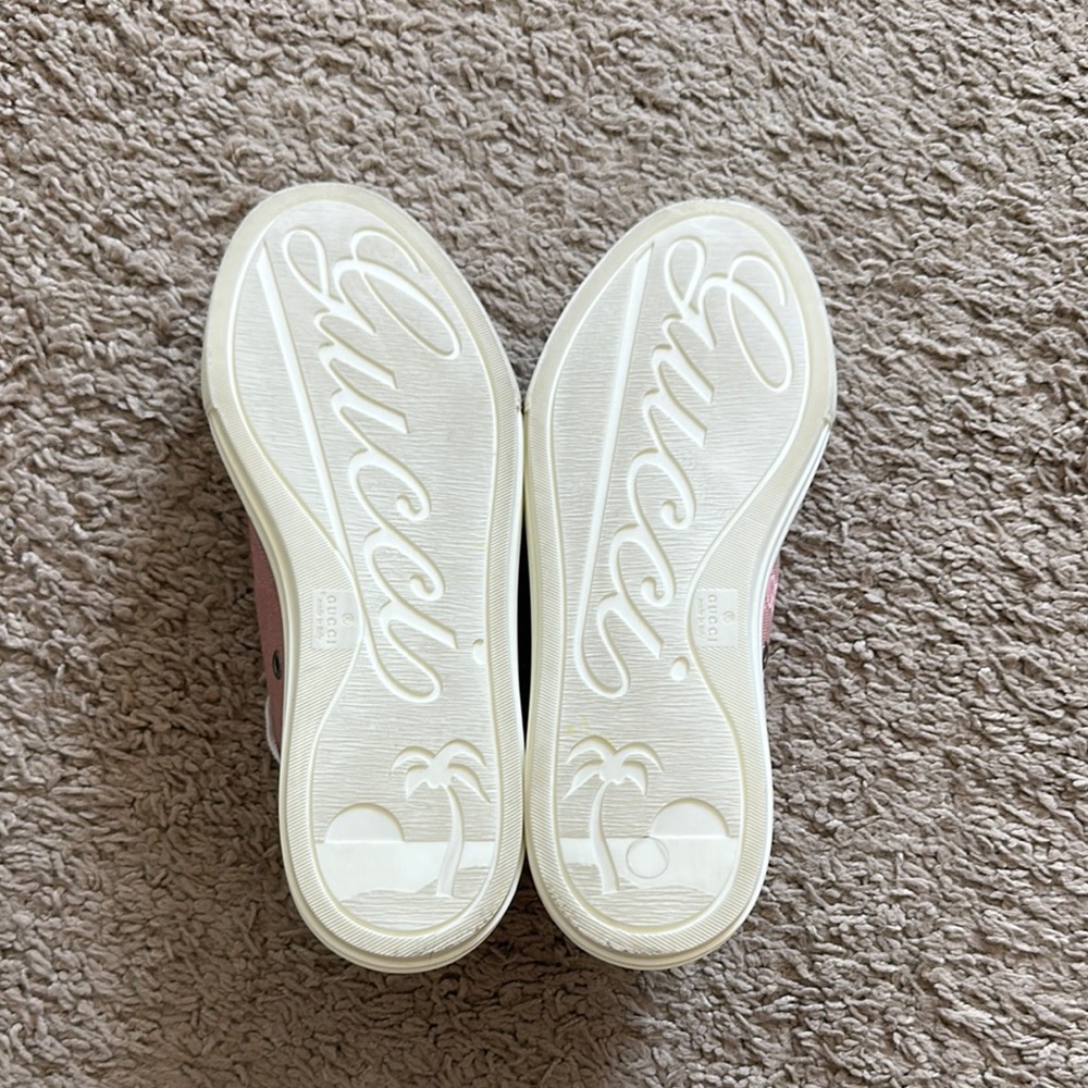 Gucci Tess S Gomma Women's Rose GG Monogram Sneakers Size 37 / 7 - Picture 11 of 16